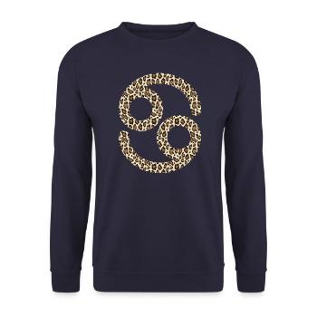 Sternzeichen Krebs - Unisex Pullover - Navy - Vorne - Alina (178cm) & Michal (187cm)