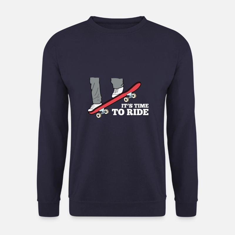 Skateboard Sprung Spruch Kinder - Unisex Pullover - Navy