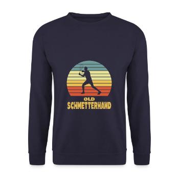 Old Schmetterhand Squash - Unisex Pullover - Navy - Vorne - Alina (178cm) & Michal (187cm)