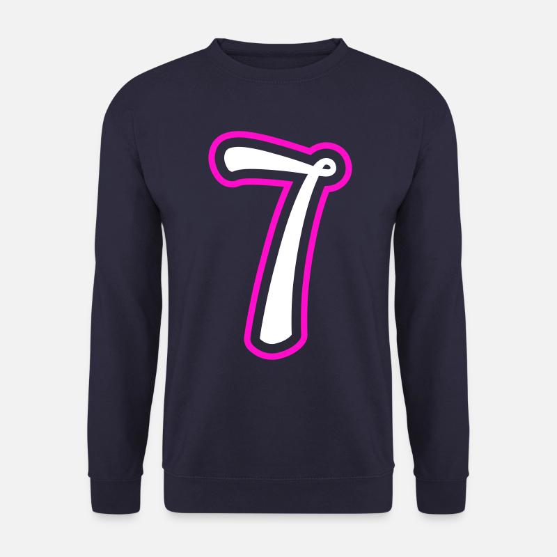 7 Zahl nummer - Unisex Pullover - Navy