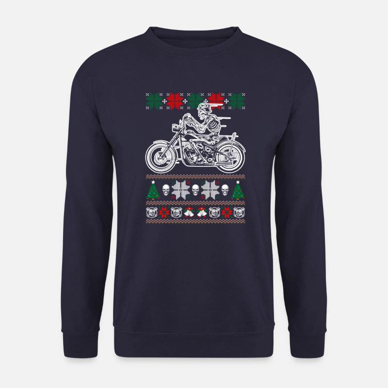 biker noël pull outlaw - Sweat-shirt Unisexe - marine