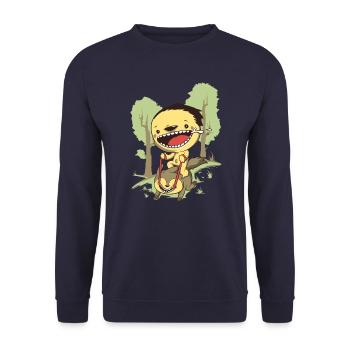 Ride Lustig Geschenk Geschenkidee - Unisex Pullover - Navy - Vorne - Alina (178cm) & Michal (187cm)