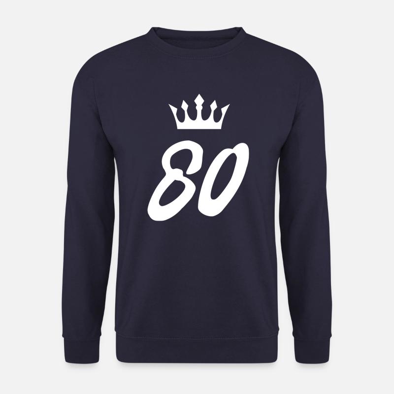 80 Zahl Krone - Unisex Pullover - Navy