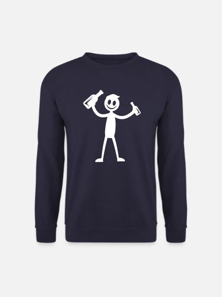 Beer Drinking Party Silhouette - Unisex Sweatshirt - navy
