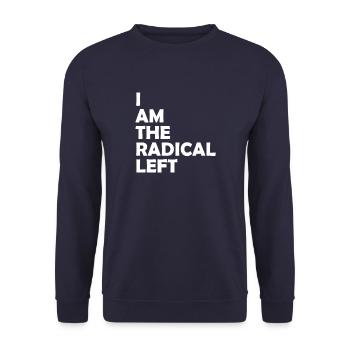 Ich bin die radikale Linke - Unisex Pullover - Navy - Vorne - Alina (178cm) & Michal (187cm)