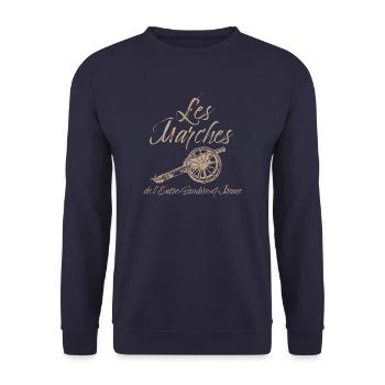 Les Marches de l'Entre-Sambre-et-Meuse - Sweat-shirt Unisexe - marine - Devant - Alina (178cm) & Michal (187cm)