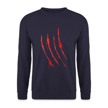 Griffes sanglantes gratte de Monster Claw 3 - Sweat-shirt Unisexe - marine - Devant - Alina (178cm) & Michal (187cm)
