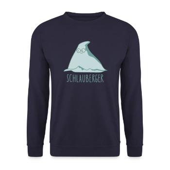 Lustiger Berg- Schlauberger - Unisex Pullover - Navy - Vorne - Alina (178cm) & Michal (187cm)