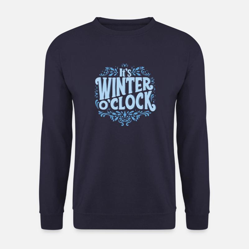 it's winter o'clock - Unisex Pullover - Navy