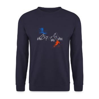 Ski In Ski Out - Sweat-shirt Unisexe - marine - Devant - Alina (178cm) & Michal (187cm)