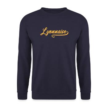 Lyonnaise - Sweat-shirt Unisexe - marine - Devant - Alina (178cm) & Michal (187cm)