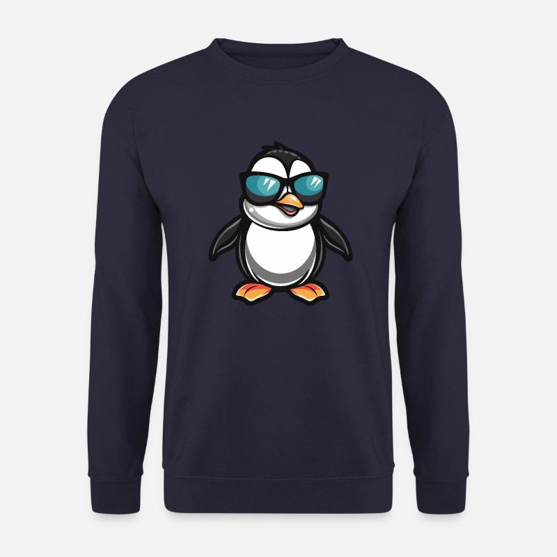 Penguin Cool Bande dessinée - Sweat-shirt Unisexe - marine