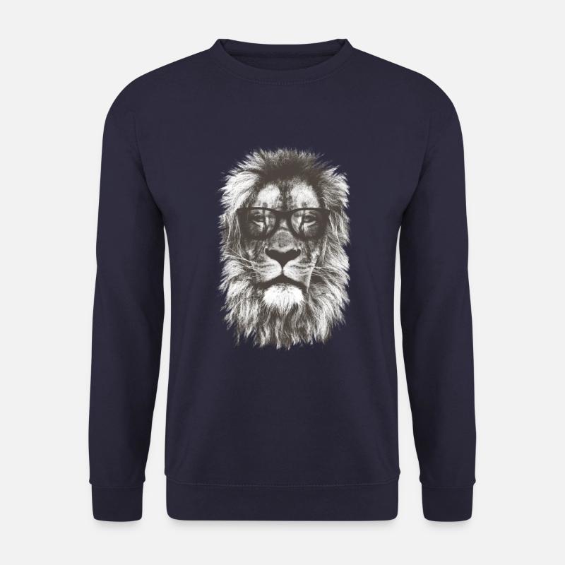 Hipster-Löwe - Unisex Pullover - Navy