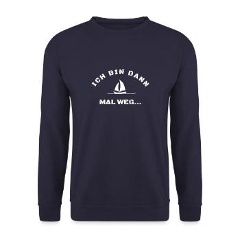 Segeln-ich bin dann mal weg - Unisex Pullover - Navy - Vorne - Alina (178cm) & Michal (187cm)