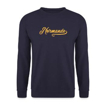 Normande - Sweat-shirt Unisexe - marine - Devant - Alina (178cm) & Michal (187cm)