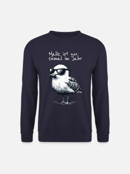 Malle ist nur einmal im Jahr Mallorca Möwe Shirt - Unisex Pullover - Navy