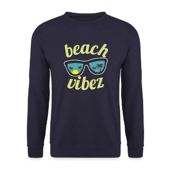 Beach vibez - Unisex Pullover - Navy - Vorne - Alina (178cm) & Michal (187cm)