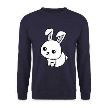 Hase Comic Tier - Unisex Pullover - Navy - Vorne - Alina (178cm) & Michal (187cm)