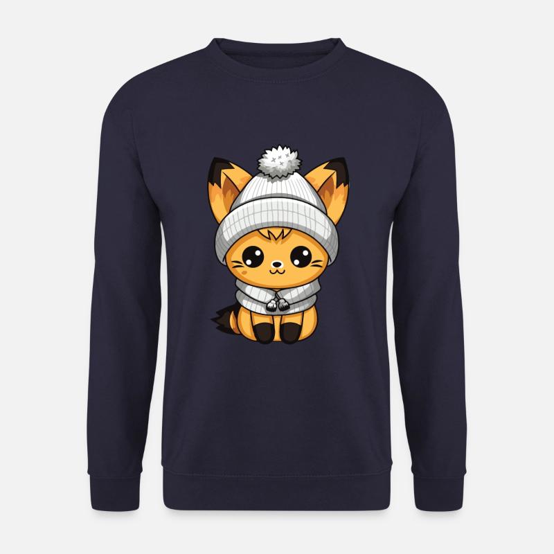 Bande dessinée d’hiver Fox - Sweat-shirt Unisexe - marine