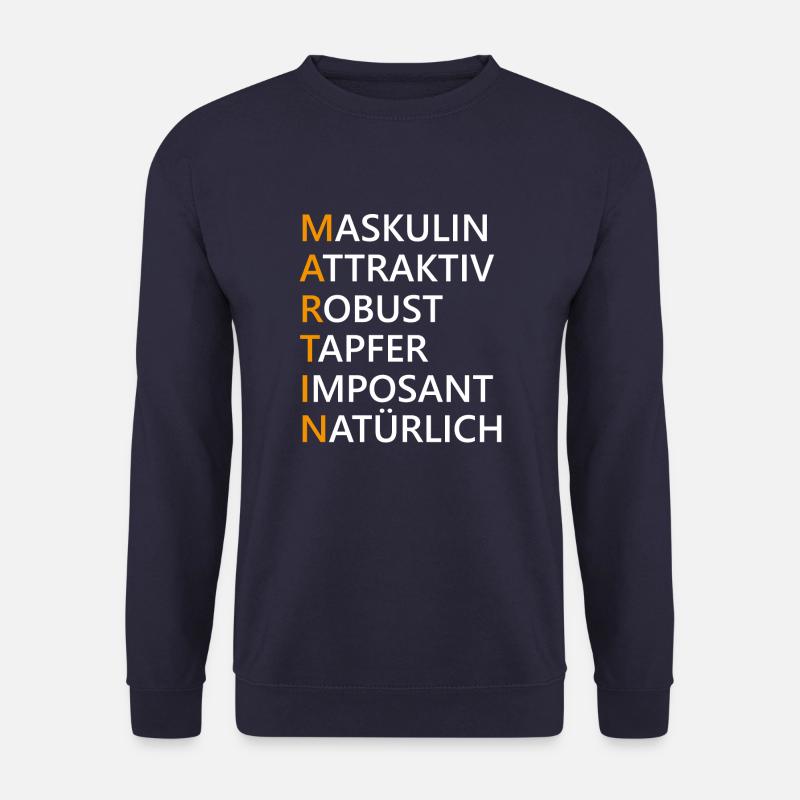 Martin Name Geschenk - Unisex Pullover - Navy