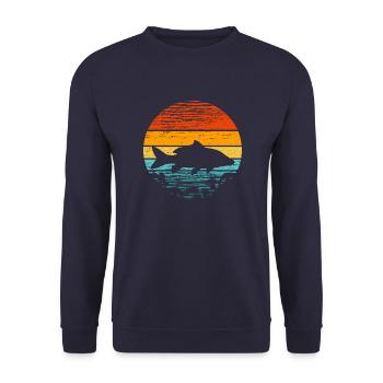 Carp carp fish gift idea - Unisex Sweatshirt - navy - Front - Alina (178cm) & Michal (187cm)