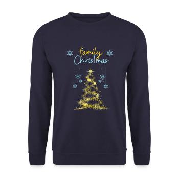 family christmas - Sweat-shirt Unisexe - marine - Devant - Alina (178cm) & Michal (187cm)
