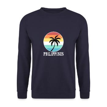 Philippines - Sweat-shirt Unisexe - marine - Devant - Alina (178cm) & Michal (187cm)