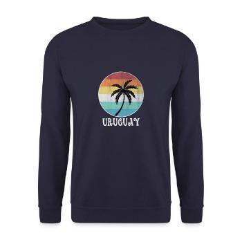 Uruguay - Unisex Pullover - Navy - Vorne - Alina (178cm) & Michal (187cm)