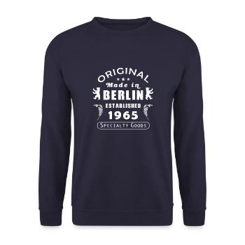 original_berlin_1965 - Unisex Pullover - Navy - Vorne - Alina (178cm) & Michal (187cm)