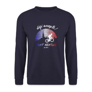 Rennrad Radsport Mont Ventoux? Défi accepté ! - Unisex Pullover - Navy - Vorne - Alina (178cm) & Michal (187cm)