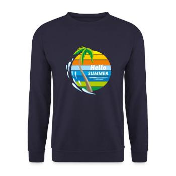 Hallo Sommer - Unisex Pullover - Navy - Vorne - Alina (178cm) & Michal (187cm)