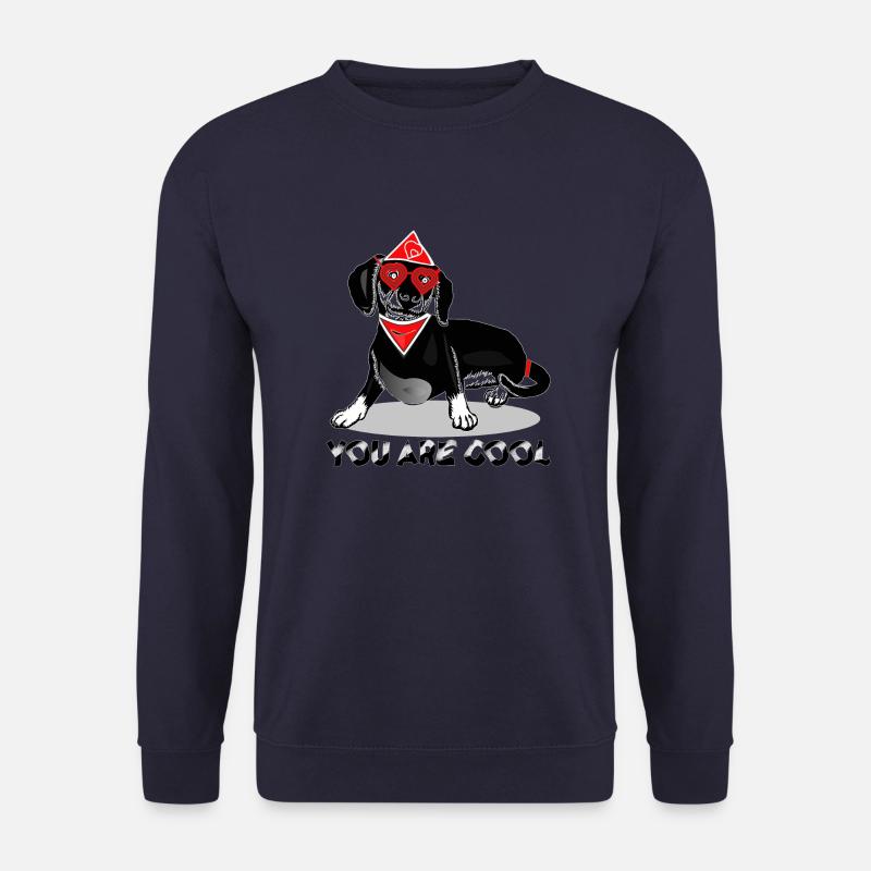 Hundbrille cooler Dackel - Unisex Pullover - Navy