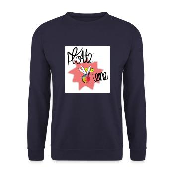 Flottebiene - Unisex Pullover - Navy - Vorne - Alina (178cm) & Michal (187cm)