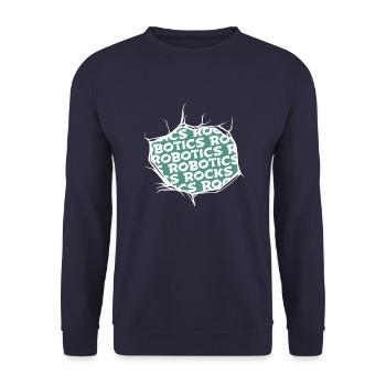 birthday present idea geek gift idea bday happy - Unisex Pullover - Navy - Vorne - Alina (178cm) & Michal (187cm)