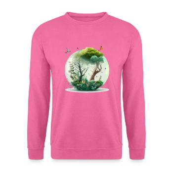 La forêt miniature - Sweat-shirt Unisexe - rose - Devant
