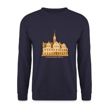 Freital Schloss Burgk Sachsen Dresden - Unisex Pullover - Navy - Vorne - Alina (178cm) & Michal (187cm)