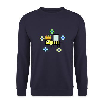 Queen Bee - Unisex Sweatshirt - navy - Front - Alina (178cm) & Michal (187cm)