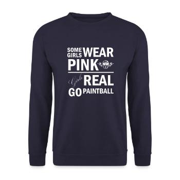 Paintball Airsoft - Unisex Sweatshirt - navy - Front - Alina (178cm) & Michal (187cm)