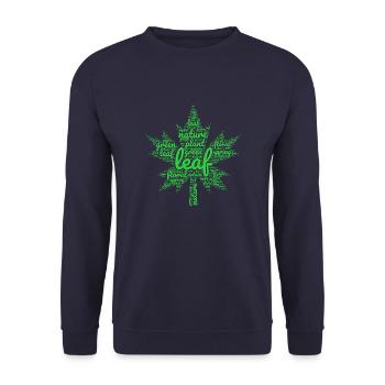 green leaf - Unisex Sweatshirt - navy - Front - Alina (178cm) & Michal (187cm)
