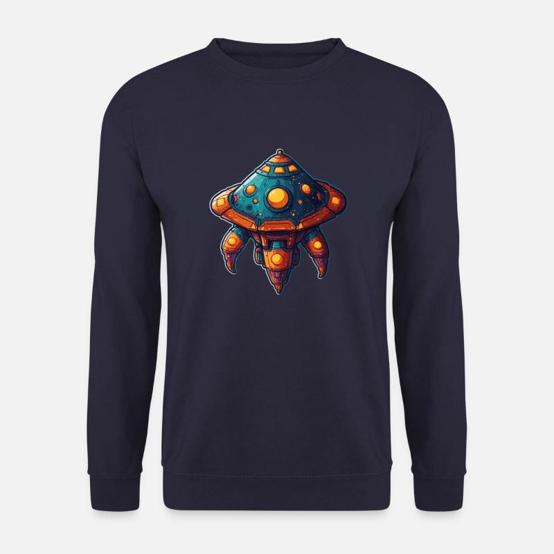 Imaginative Spaceship Flying Saucer - Unisex Sweatshirt - navy