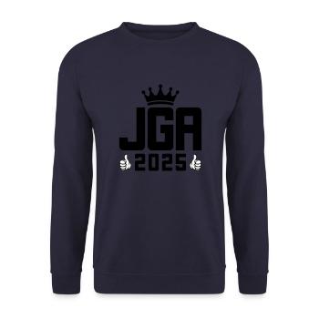 JGA 2025 Cool - Unisex Pullover - Navy - Vorne - Alina (178cm) & Michal (187cm)