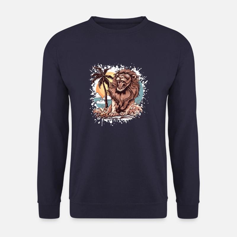 Löwe Insel Palme - Unisex Pullover - Navy