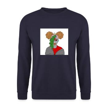 Female fashion style - Sweat-shirt Unisexe - marine - Devant - Alina (178cm) & Michal (187cm)