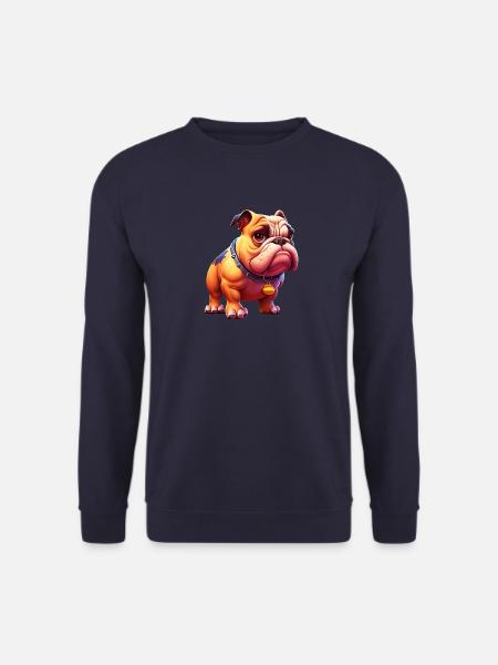 Bully the Cartoon Bulldog 1 - Unisex Pullover - Navy