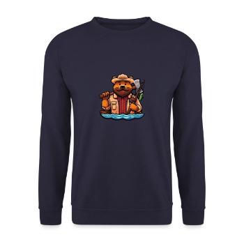 Mountain Bear Outfitters - Unisex Sweatshirt - navy - Front - Alina (178cm) & Michal (187cm)