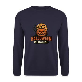 Tombe effrayante d’Halloween avec des os sans costume - Sweat-shirt Unisexe - marine - Devant - Alina (178cm) & Michal (187cm)