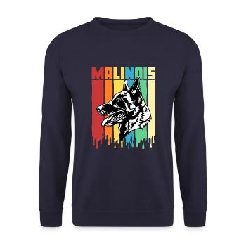 Malinois Brush - Unisex Sweatshirt - navy - Front - Alina (178cm) & Michal (187cm)