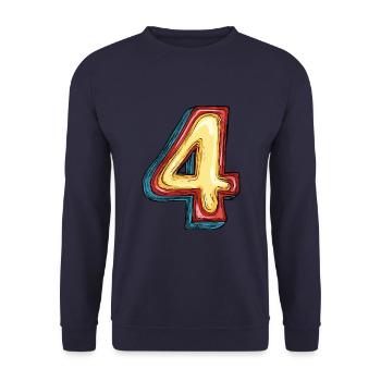 Bande dessinée à 4 chiffres - Sweat-shirt Unisexe - marine - Devant - Alina (178cm) & Michal (187cm)
