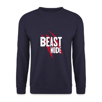 Beast Fashion Bodybuilding Gym Fitness Gift Idea - Unisex Sweatshirt - navy - Front - Alina (178cm) & Michal (187cm)