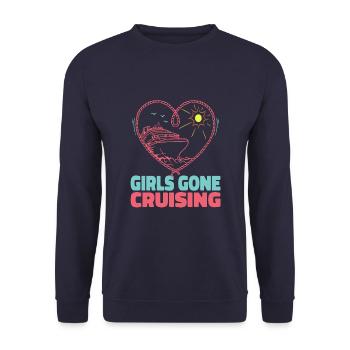 Girls Gone Cruising 2023 Design for Adventure et - Sweat-shirt Unisexe - marine - Devant - Alina (178cm) & Michal (187cm)